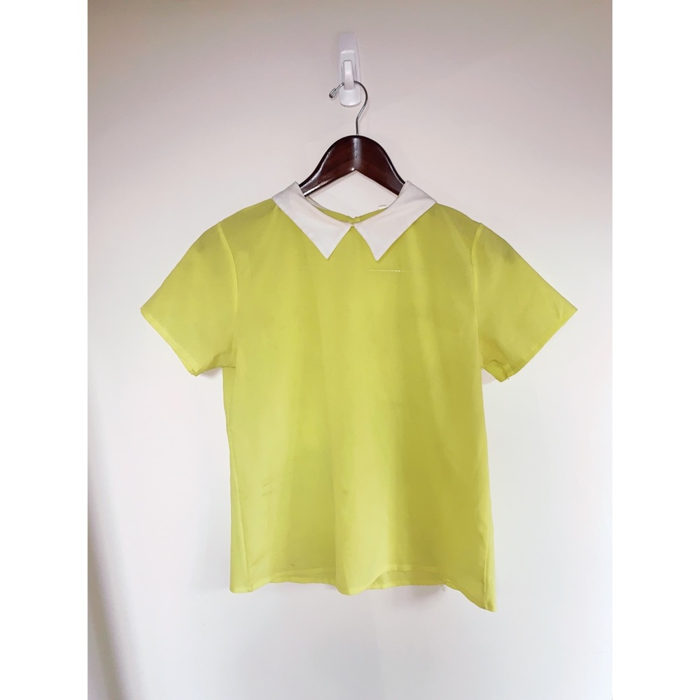 Yellow Boutique Top with Collar